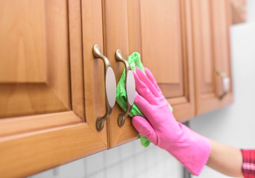 How do you spring clean kitchen cabinets?