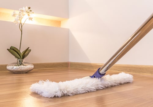 What is the best way to clean hardwood floors during a spring deep cleaning?